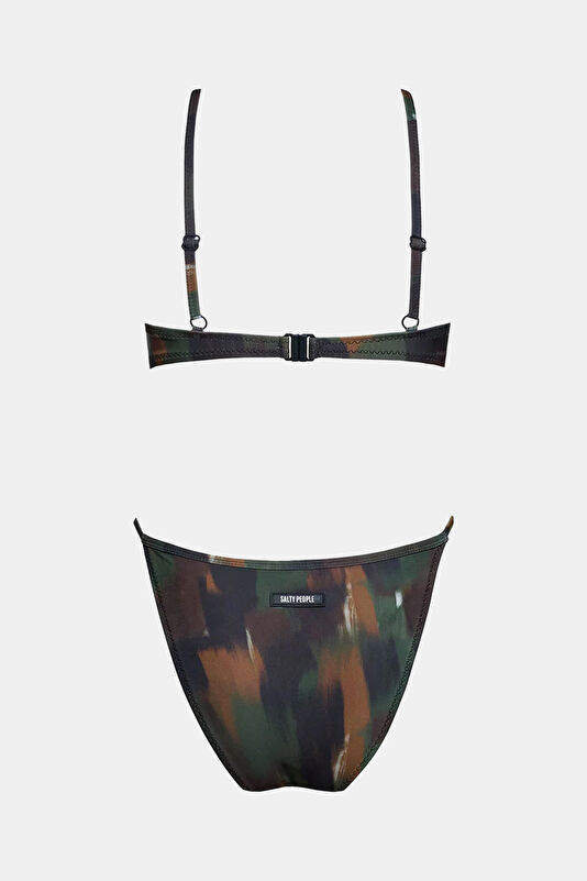 Kahve Desenli Kadın Bikini 2
