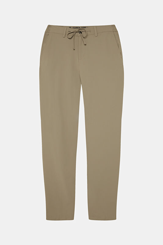 Beige Straight Men's Pants
