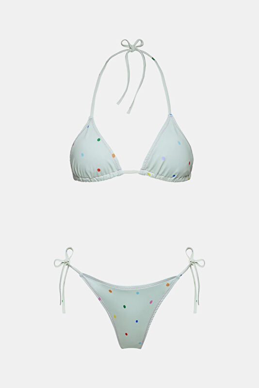 Ecru Patterned Women's Bikini