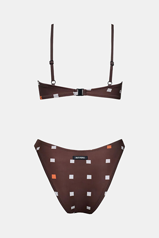 Kahve Desenli Kadın Bikini 2