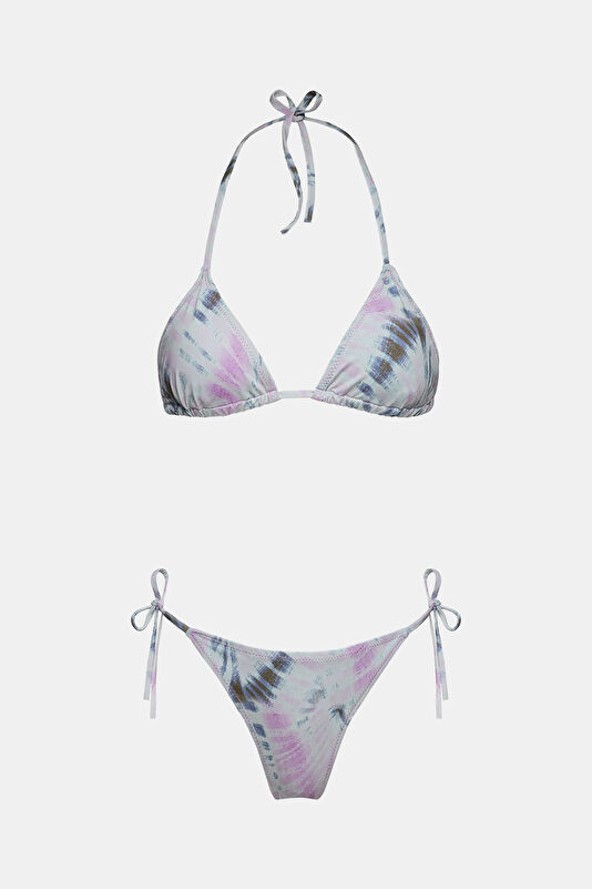 Pembe Desenli Kadın Bikini