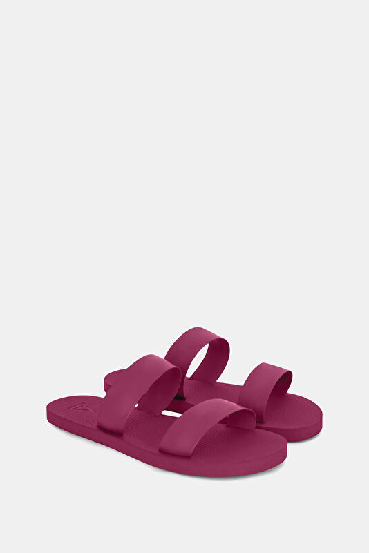 Double Burgundy Women's Slippers