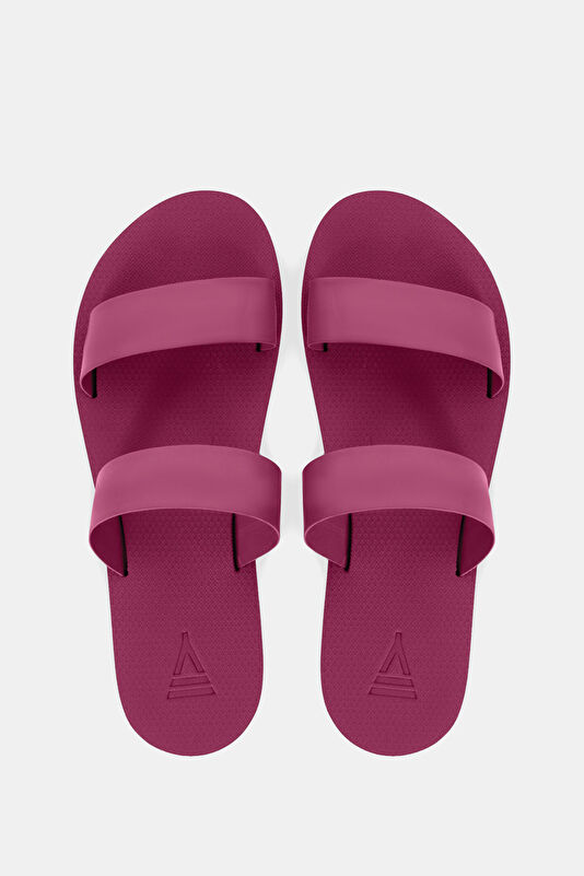 Double Burgundy Women's Slippers 2