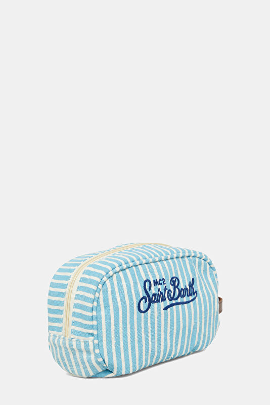 Westwood Mavi Desenli Keten Çanta 2