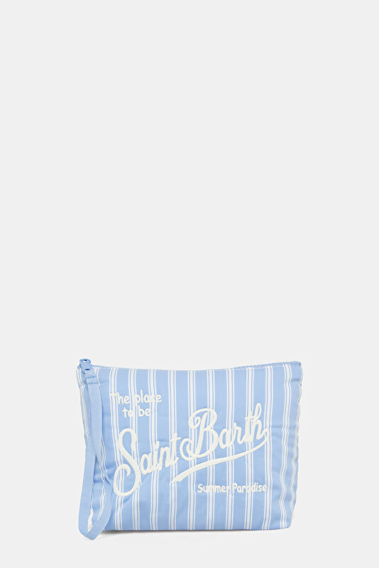 Aline Blue Cotton Patterned Bag