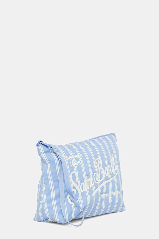Aline Blue Cotton Patterned Bag 2