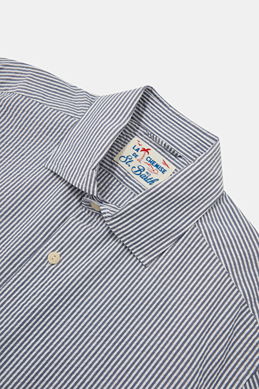 Men's Relaxed Fit Blue Shirt 3