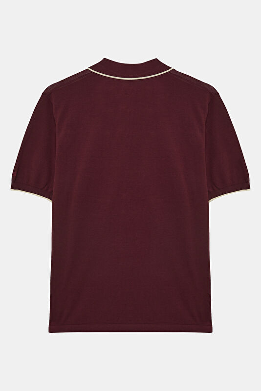 Relax Kalıp Bordo Polo Yaka Erkek T-Shirt 2