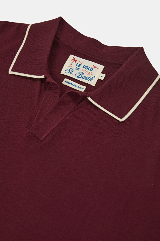 Relax Kalıp Bordo Polo Yaka Erkek T-Shirt 3