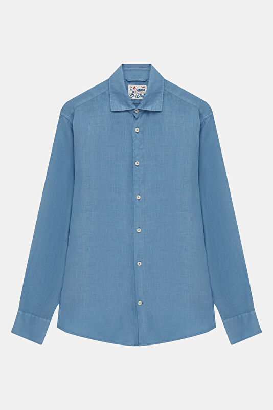 Men's Relaxed Fit Blue Shirt