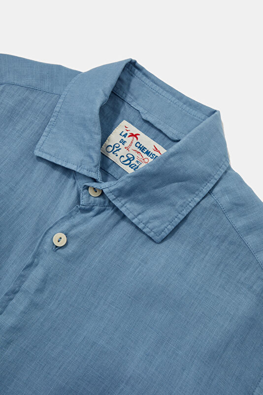 Men's Relaxed Fit Blue Shirt 3