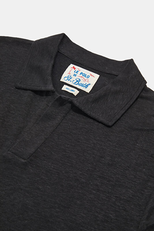 Relax Kalıp Siyah Polo Yaka Erkek T-Shirt 3