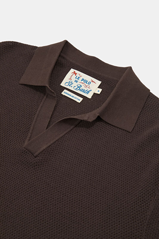 Relax Kalıp Kahve Polo Yaka Erkek T-Shirt 3