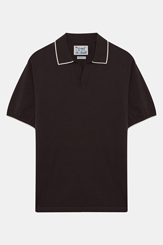 Relax Kalıp Kahve Polo Yaka Erkek T-Shirt