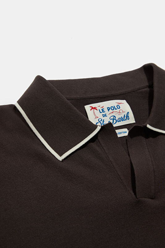 Relax Kalıp Kahve Polo Yaka Erkek T-Shirt 3