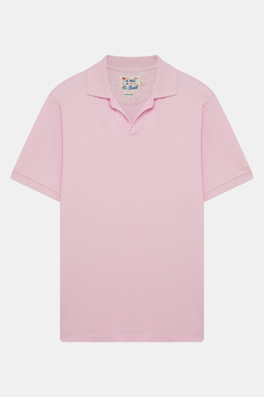 Relax Kalıp Pembe Polo Yaka Erkek T-Shirt
