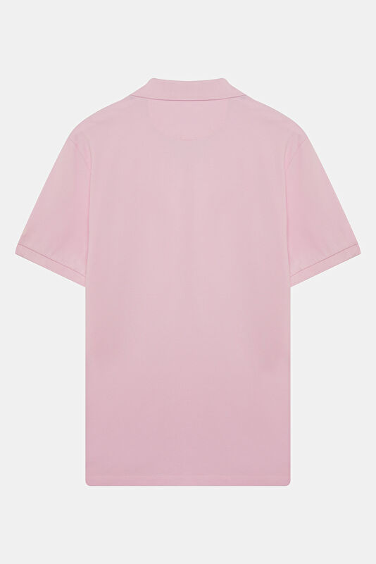 Relax Kalıp Pembe Polo Yaka Erkek T-Shirt 2