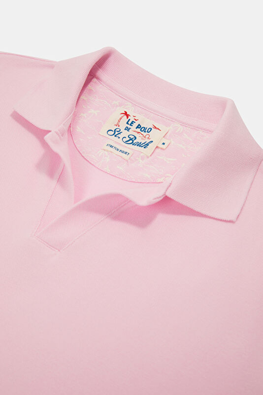 Relax Kalıp Pembe Polo Yaka Erkek T-Shirt 3