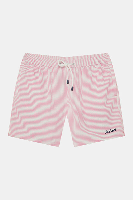 Pembe Lastikli Erkek Mayo