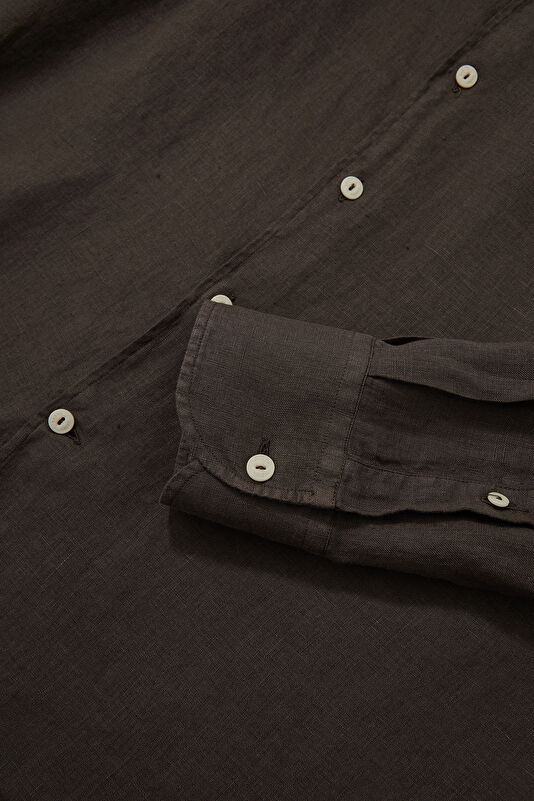 Men's Relaxed Fit Brown Shirt 4