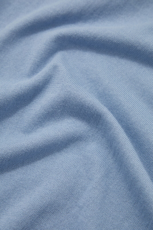 Men's Relaxed Fit Blue Polo Neck T-Shirt 4