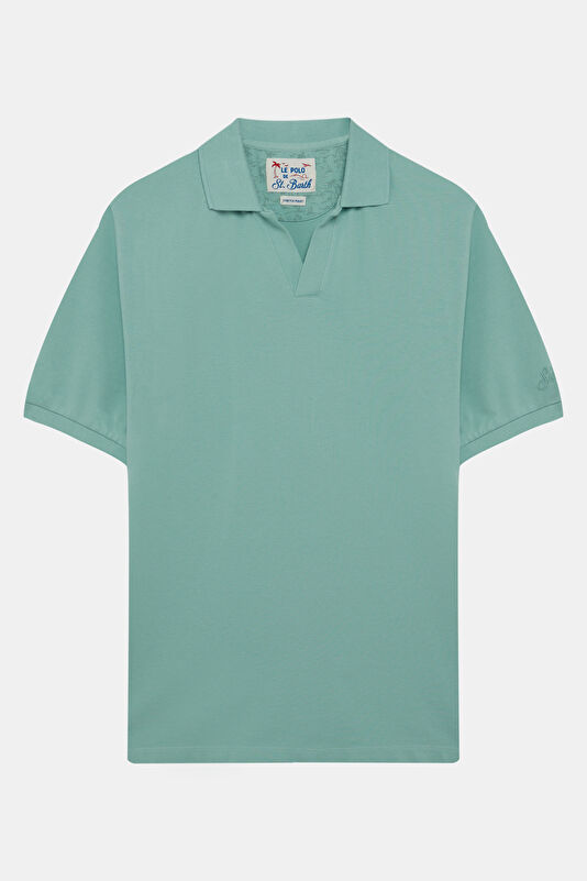 Relax Kalıp Yeşil Polo Yaka Erkek T-Shirt
