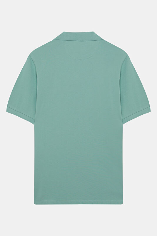Relax Kalıp Yeşil Polo Yaka Erkek T-Shirt 2