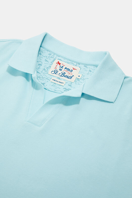 Relax Kalıp Mavi Polo Yaka Erkek T-Shirt 3