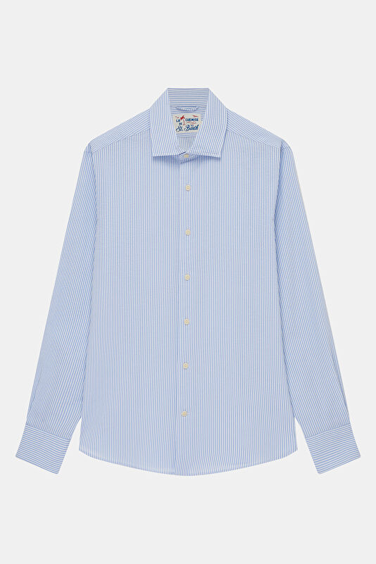 Relaxed-Fit Blue Men's Shirt