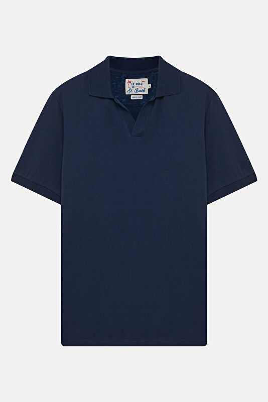 Relax Kalıp Lacivert Polo Yaka Erkek T-Shirt
