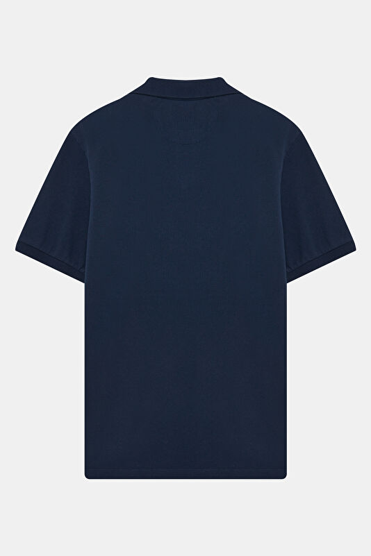 Relax Kalıp Lacivert Polo Yaka Erkek T-Shirt 2