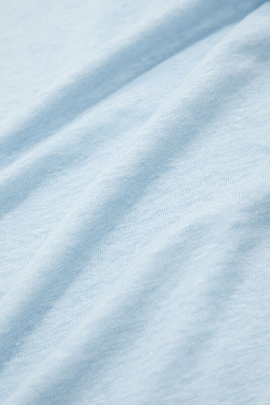 Relax Kalıp Mavi Bisiklet Yaka Erkek T-Shirt 4