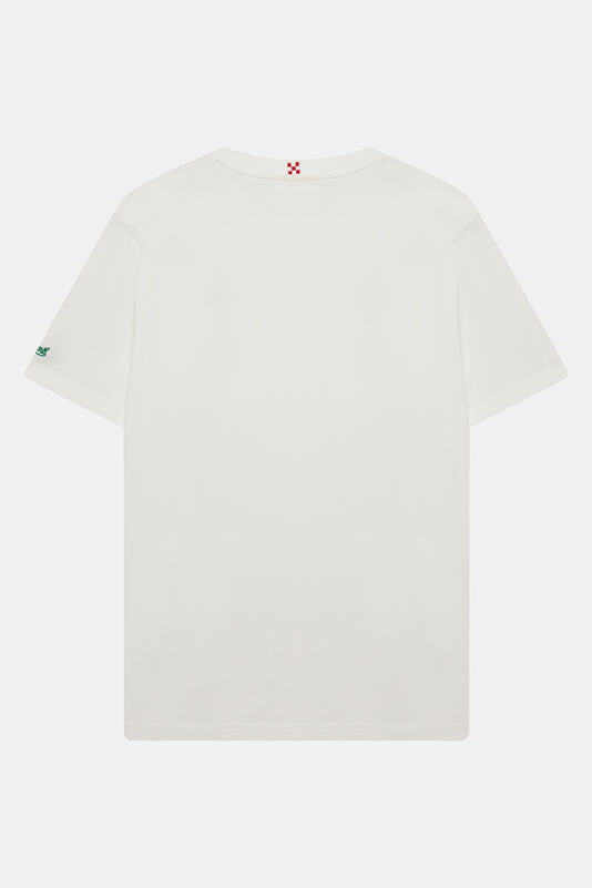 Austin Relaxed Fit White Crew Neck Printed Men's T-Shirt 2