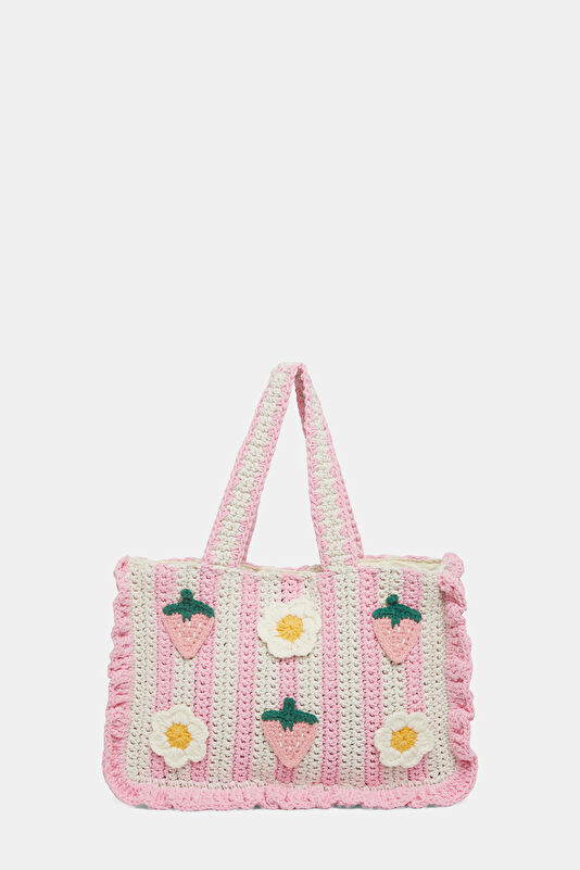 Crochet Volant Mid Çok Renkli Çanta 3