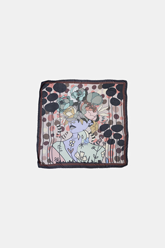 Brown Patterned Modal Scarf