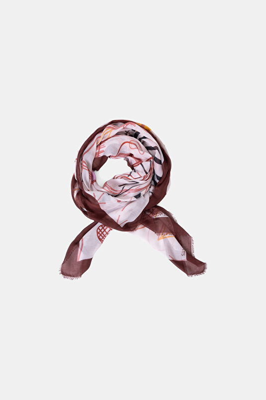 Pink Patterned Modal Scarf 3