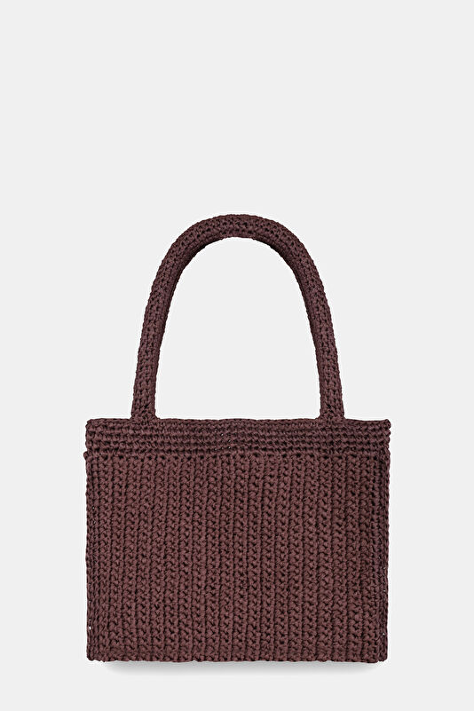 Maris Mini Koyu Kahve Rafya Çanta 2