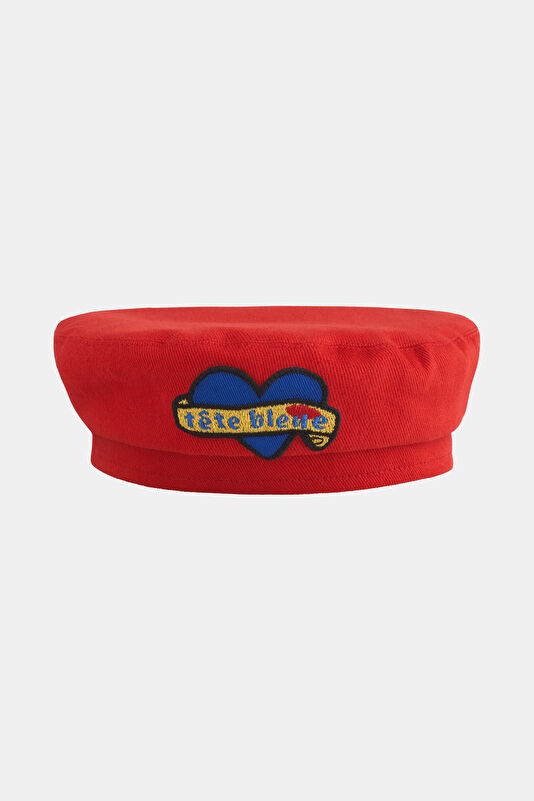 Coeur Canvas French Beret Red Hat