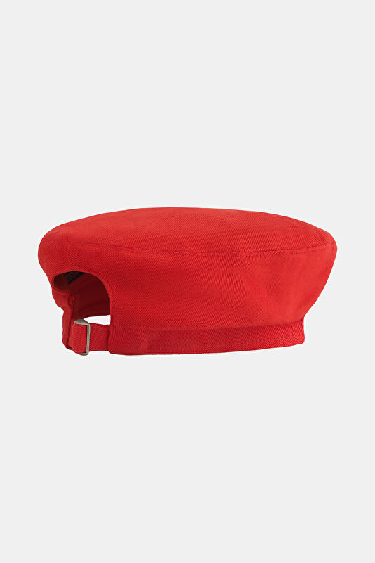 Coeur Canvas French Beret Red Hat 2