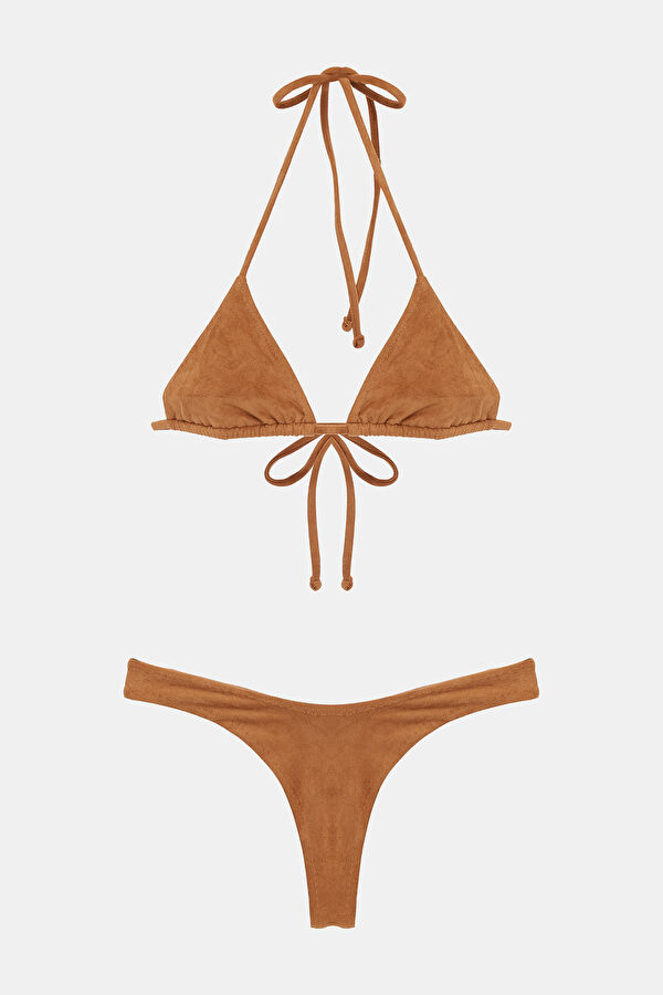 Açık Kahve Bağcıklı Kadın Bikini