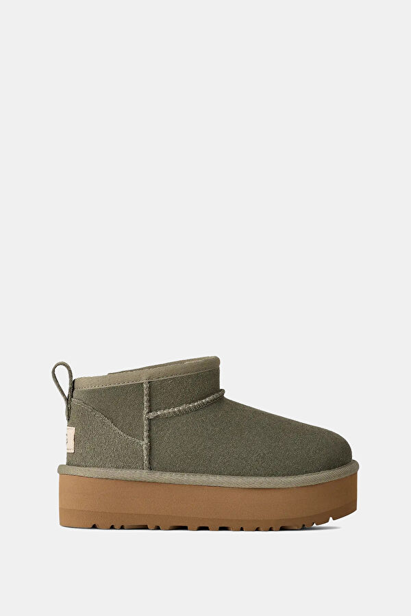 Classic Ultra Mini Platform Khaki Kids' Boots