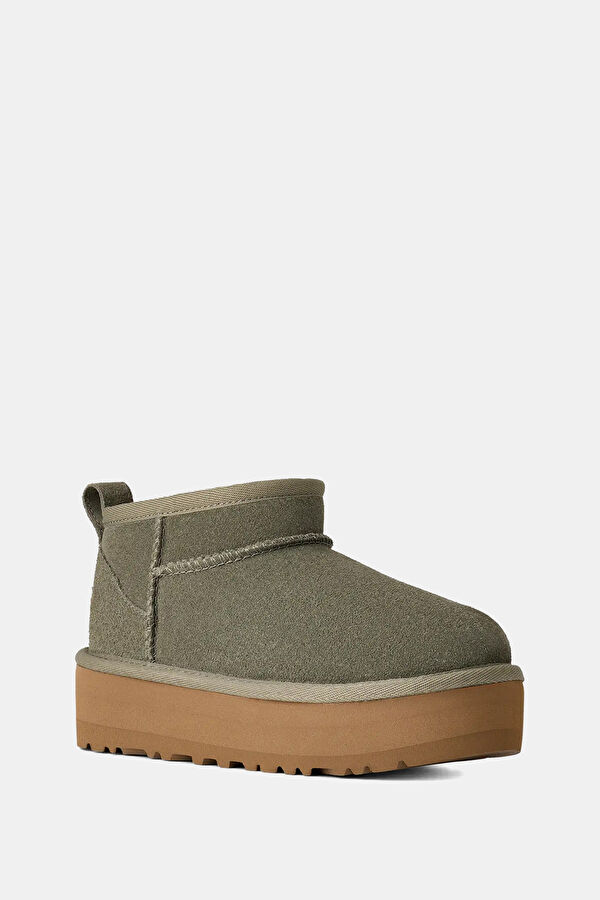 Classic Ultra Mini Platform Khaki Kids' Boots 2