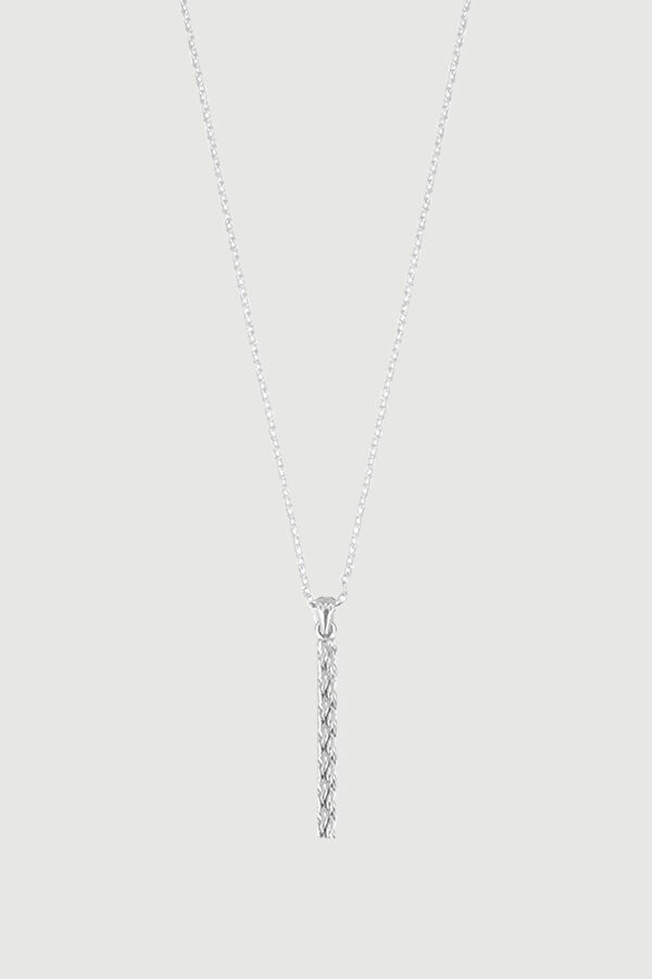 Silver-Colored Braided Necklace