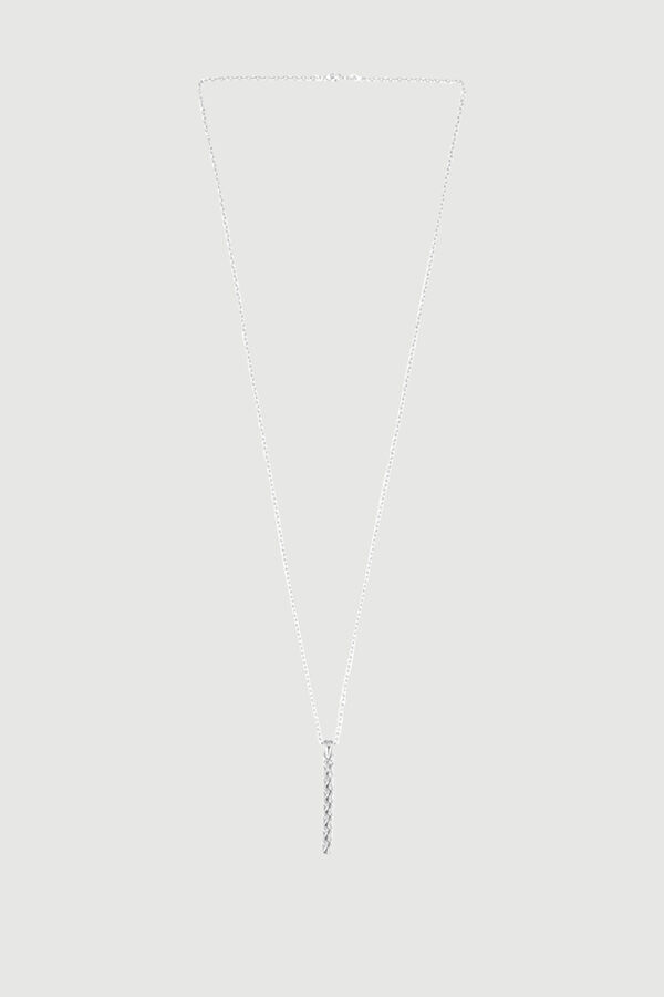 Silver-Colored Braided Necklace 2