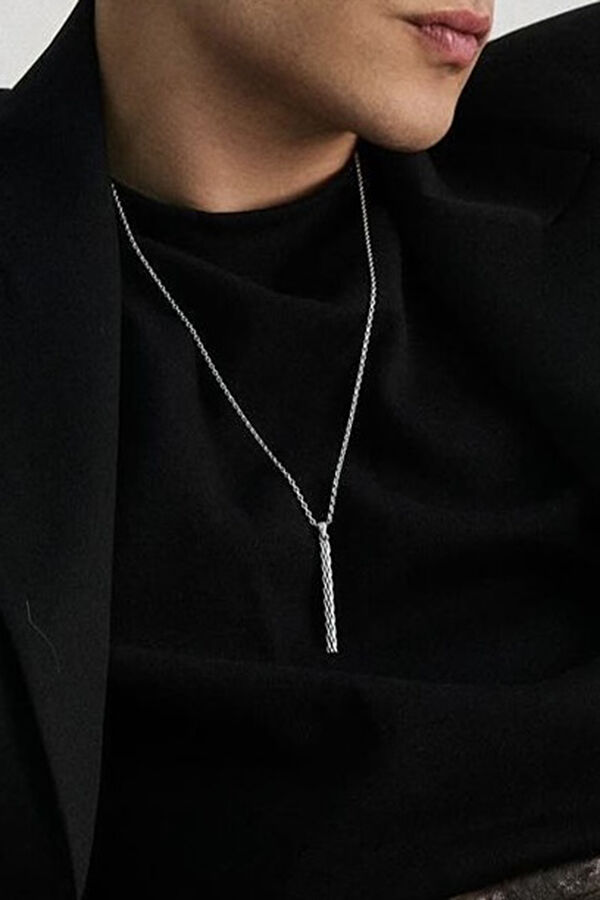 Silver-Colored Braided Necklace 5