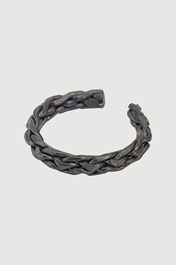 Oxidized Single Layer Braided Ring 2