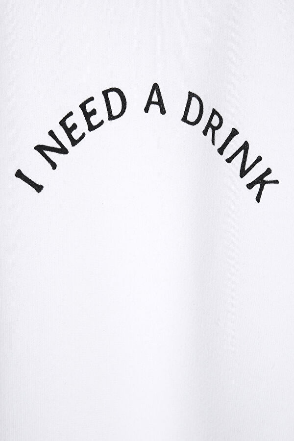 Drink Çocuk Sweatshirt Beyaz 3