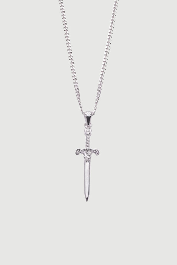 Silver-Colored Sword Necklace 2