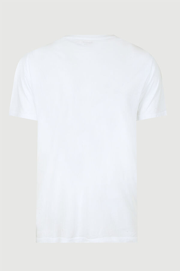Beyaz Bisiklet Yaka T-Shirt 2