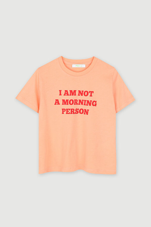 Morning Person Çocuk T-Shirt Bej